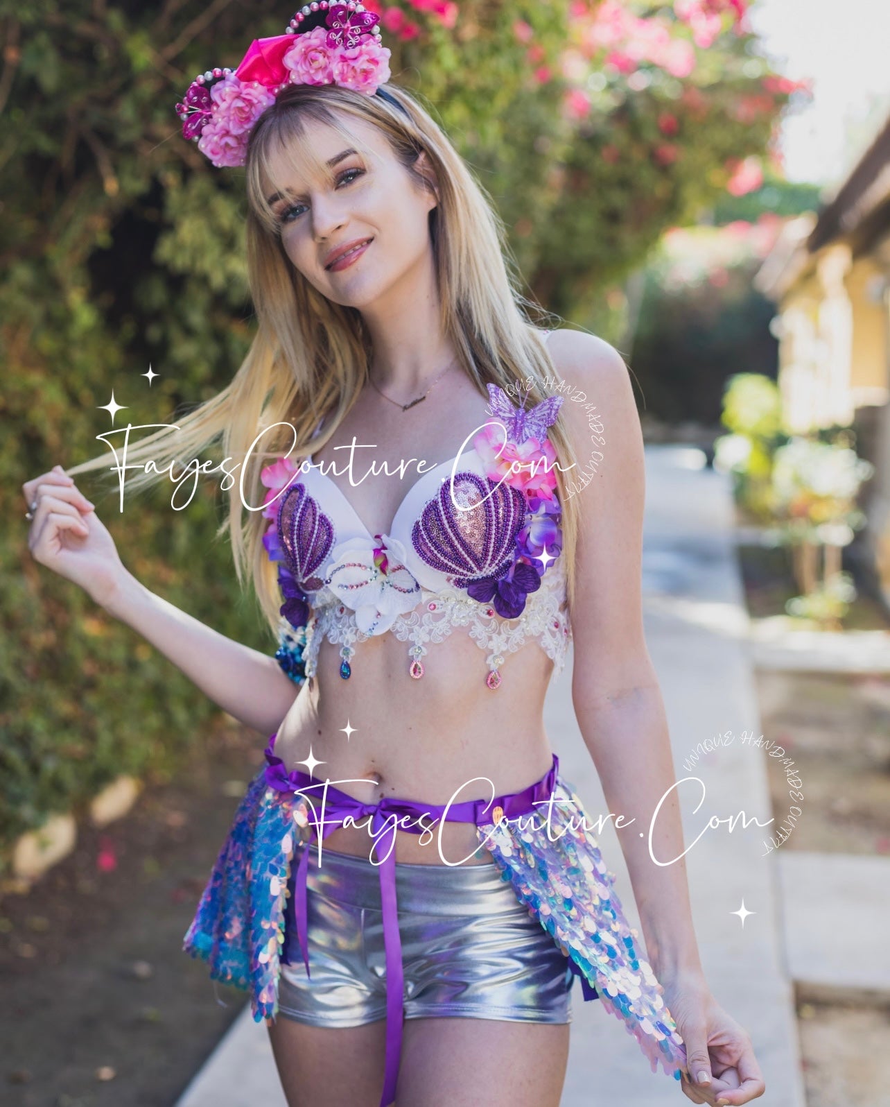 Mermaid Women's Costume, Rave Bras, Theatre, Rave Outfit, Rave