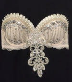 Diamond Snow Bra, Rave Bra, Bridal, Lingerie, Bridal Bra, Wedding