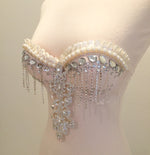 Diamond Snow Bra, Rave Bra, Bridal, Lingerie, Bridal Bra, Wedding
